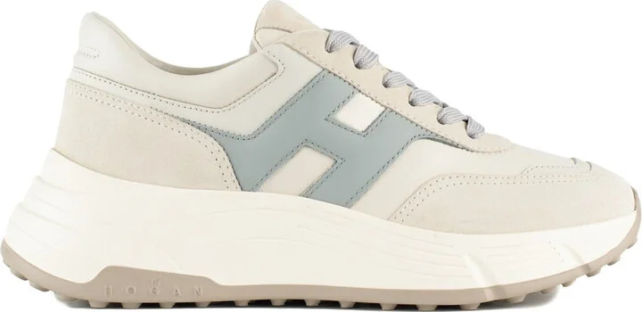 Hogan Hi-Fi Sneakers Ivory And Light Blue