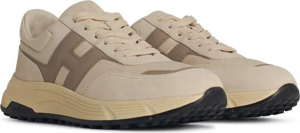 Hogan 'Hyperlight' Beige Leather Blend Sneakers - Image 2