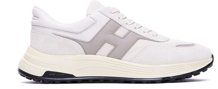 Hogan 'Hyperlight' Beige Leather Blend Sneakers - Image 2