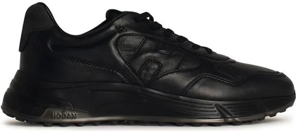 Hogan 'Hyperlight' Black Leather Sneakers
