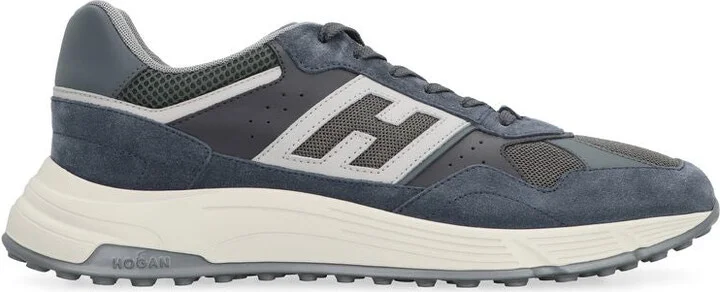 Hogan 'Hyperlight' Blue Leather Blend Sneakers - Image 3