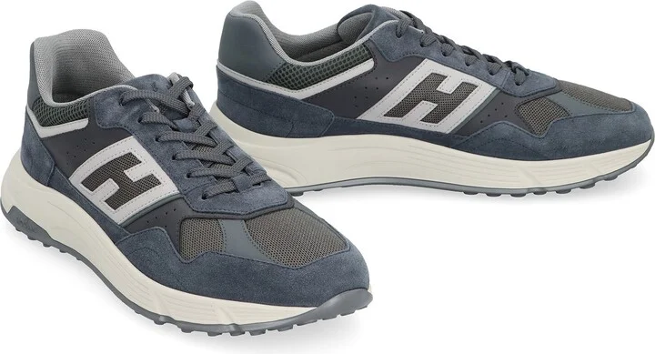 Hogan 'Hyperlight' Blue Leather Blend Sneakers - Image 4