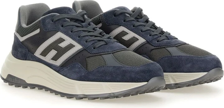 Hogan 'Hyperlight' Blue Leather Blend Sneakers - Image 8