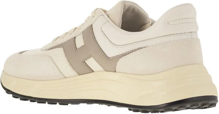 Hogan Hyperlight - Leather And Textile Trainers With Side H - Image 3