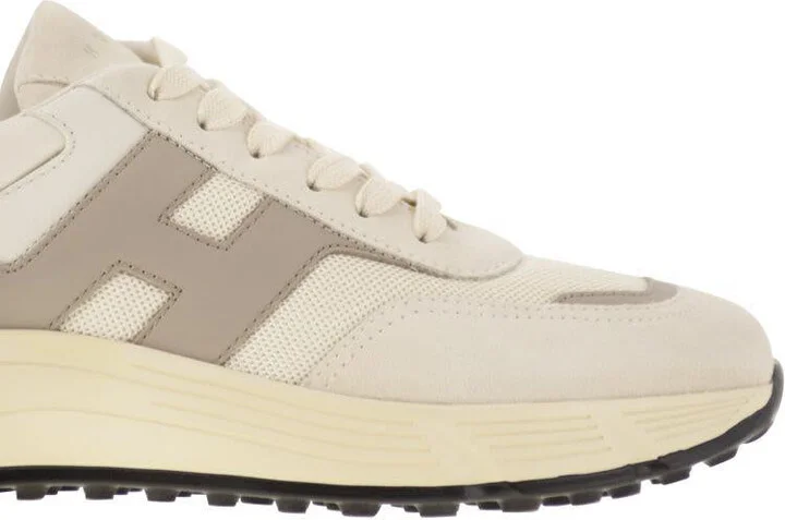 Hogan Hyperlight - Leather And Textile Trainers With Side H - Image 6