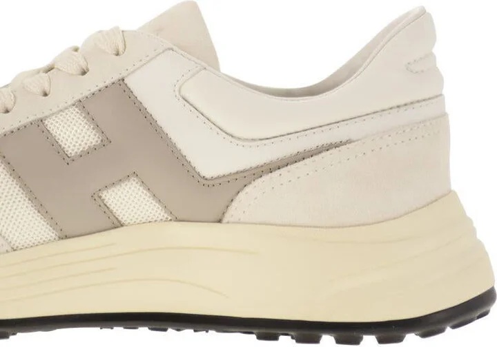 Hogan Hyperlight - Leather And Textile Trainers With Side H - Image 7