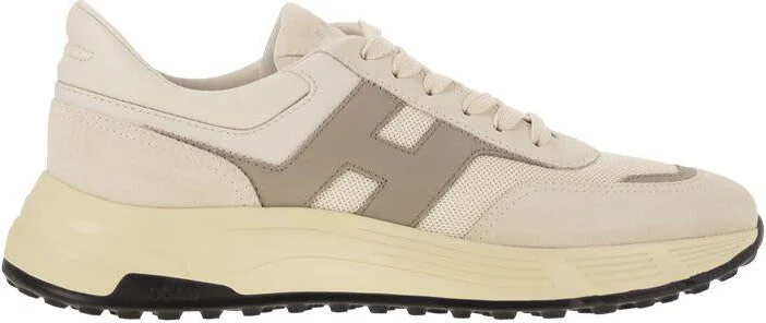 Hogan Hyperlight - Leather And Textile Trainers With Side H