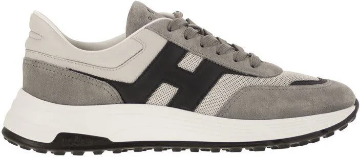 Hogan Hyperlight - Leather And Textile Trainers With Side H