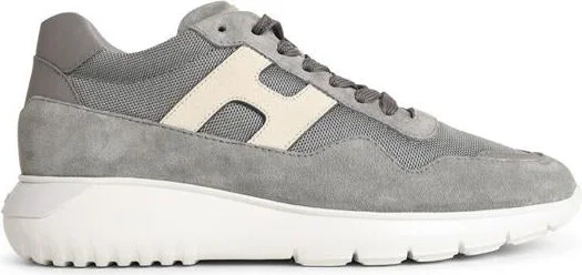 Hogan 'Interactive 3' Grey Suede Blend Sneakers