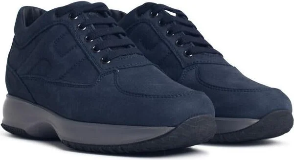 Hogan 'Interactive' Blue Nubuck Leather Sneakers - Image 2