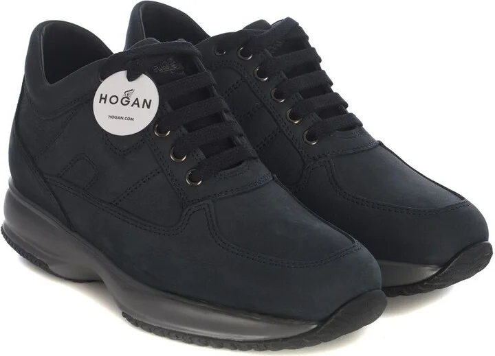 Hogan 'Interactive' Blue Nubuck Leather Sneakers - Image 4