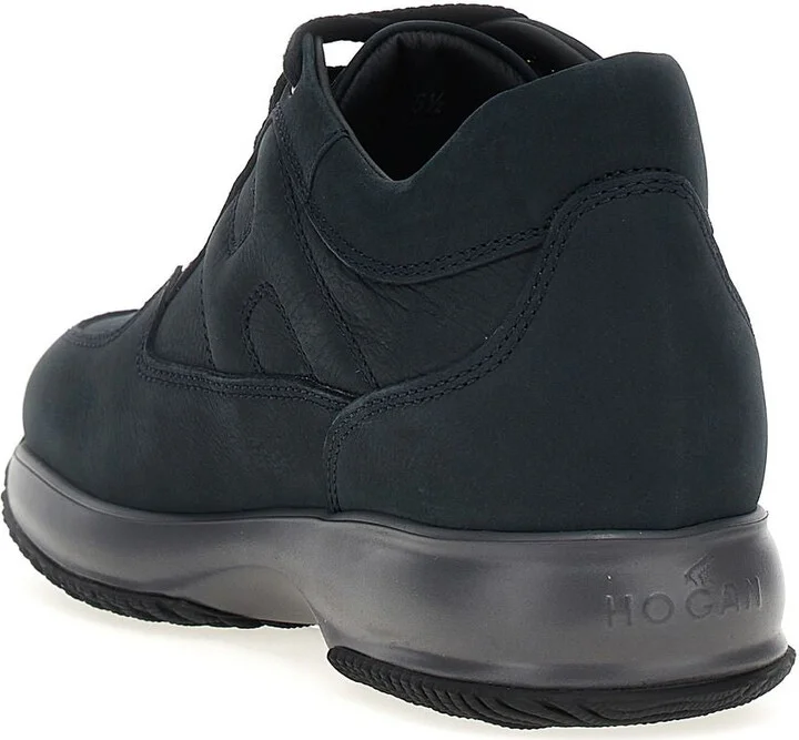 Hogan 'Interactive' Blue Nubuck Leather Sneakers - Image 7