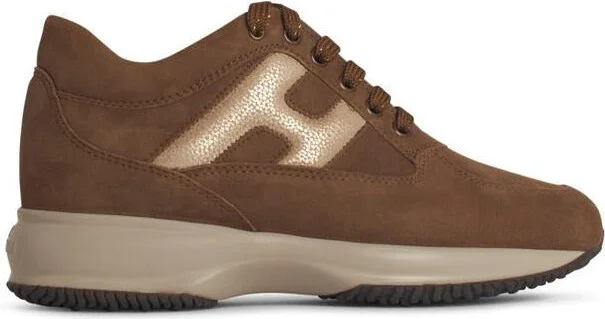 Hogan 'Interactive' Brown Suede Sneakers