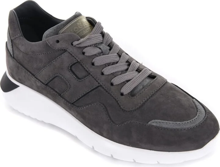 Hogan 'Interactive' Grey Nubuck Leather Sneakers - Image 3