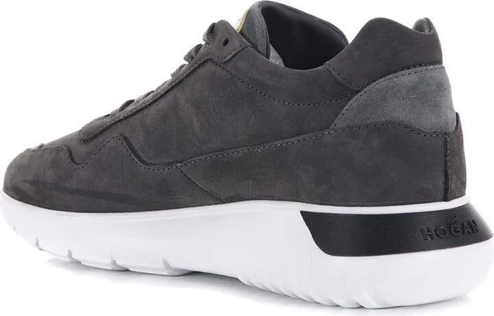 Hogan 'Interactive' Grey Nubuck Leather Sneakers - Image 4