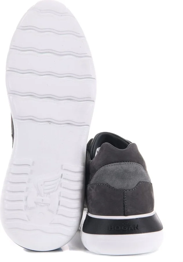 Hogan 'Interactive' Grey Nubuck Leather Sneakers - Image 5