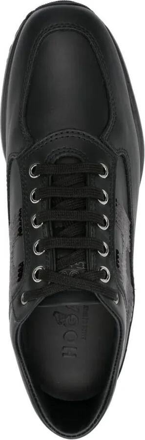 Hogan Interactive Sequin-Panel Leather Sneakers Shoes - Image 4