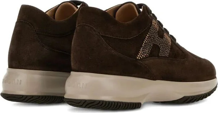 Hogan Interactive Suede Sneakers With Rhinestones Shoes - Image 3
