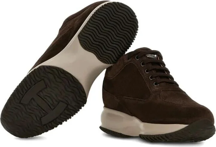 Hogan Interactive Suede Sneakers With Rhinestones Shoes - Image 4