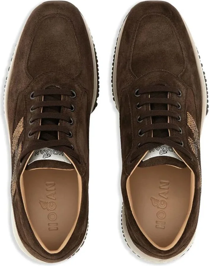 Hogan Interactive Suede Sneakers With Rhinestones Shoes - Image 5