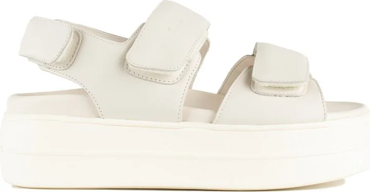 Hogan Ivory Leather H680 Sandal