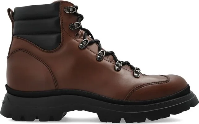 Hogan Lace-Up Hiking Ankle Boots