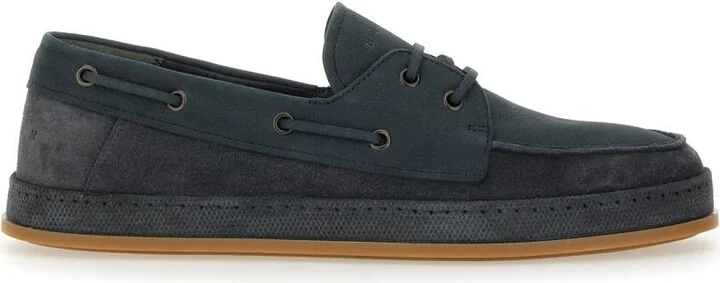 Hogan Leather Boat Moccasin