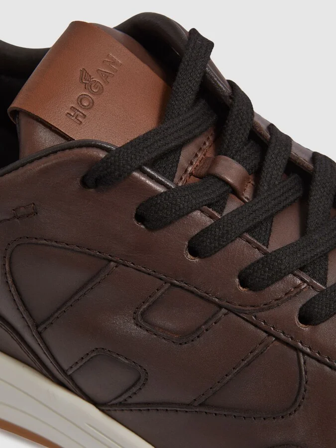 Hogan Leather Chunky Trainers - Image 4
