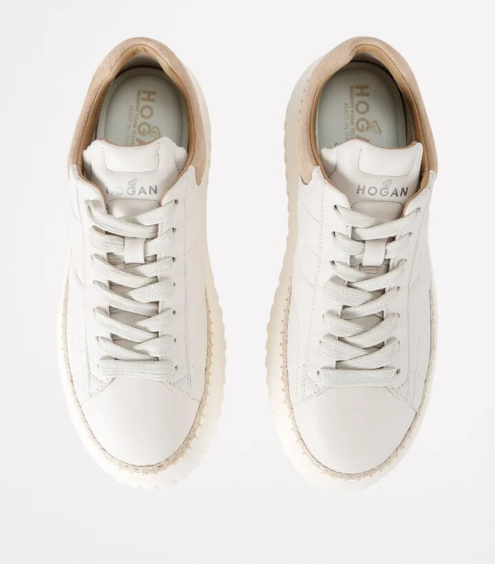 Hogan Leather H-Stripes Platform Sneakers - Image 4