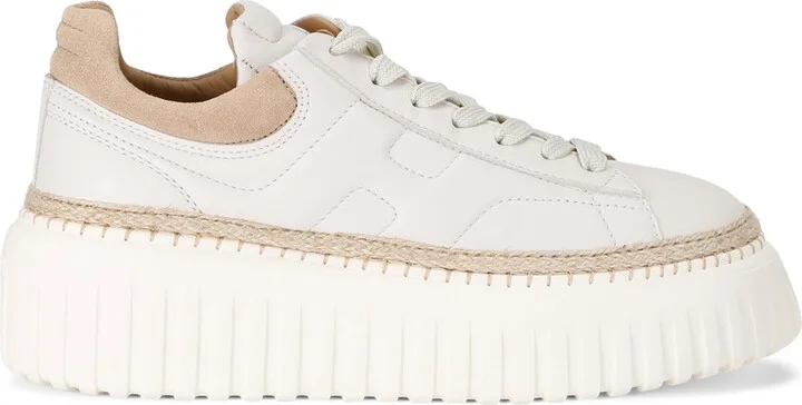 Hogan Leather H-Stripes Platform Sneakers