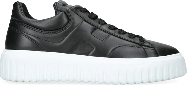 Hogan Leather H-Stripes Tread Sneakers