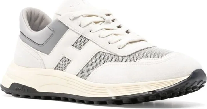 Hogan Leather Sneakers In White And Grey - Image 2
