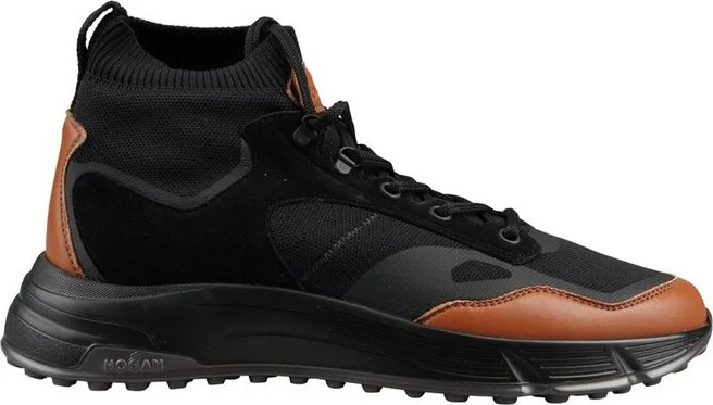 Hogan Logo Detailed Lace-Up Sock Sneakers