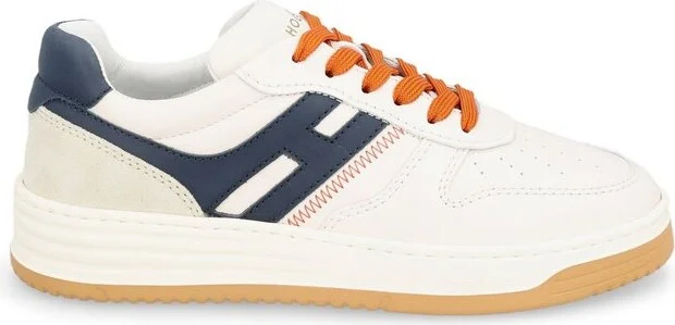 Hogan Logo Patch Lace-Up Sneakers