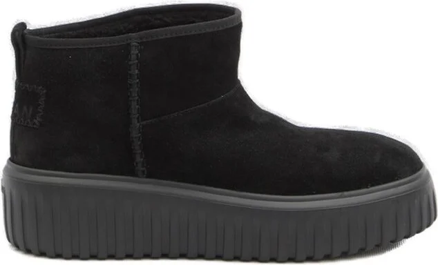 Hogan Logo-Patch Slip-On Boots