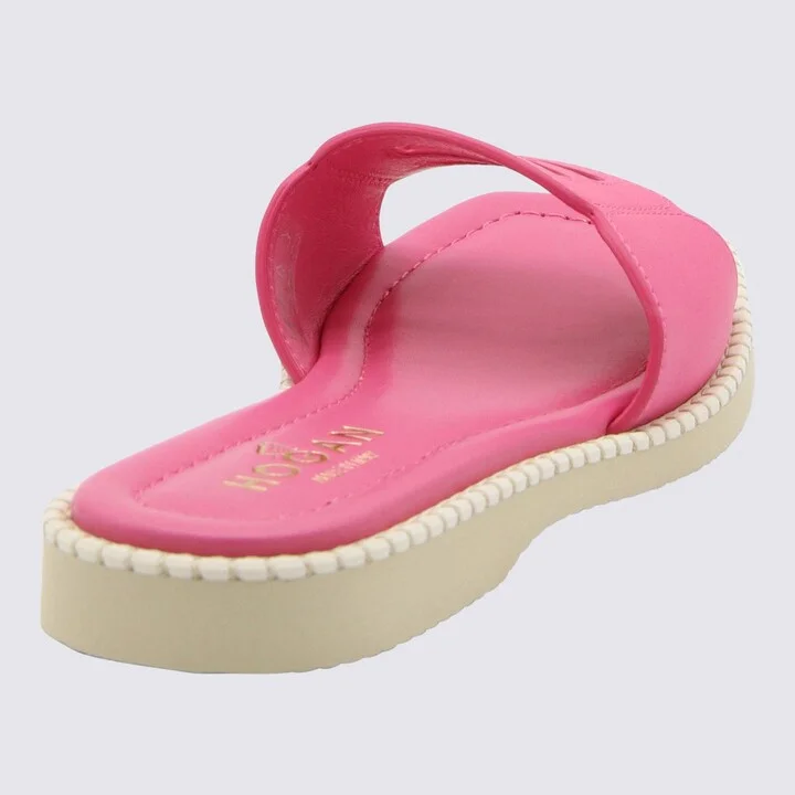 Hogan Pink Leather H638 Sandals - Image 2