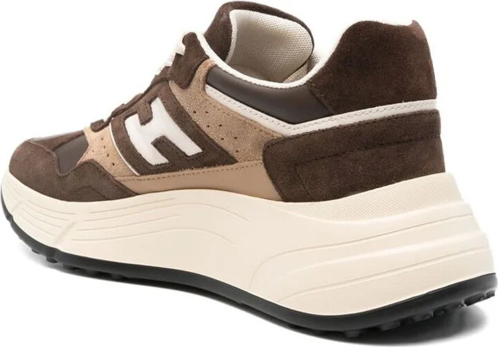 Hogan 'Rebel' Calf Leather Sneakers In Ivory - Image 3