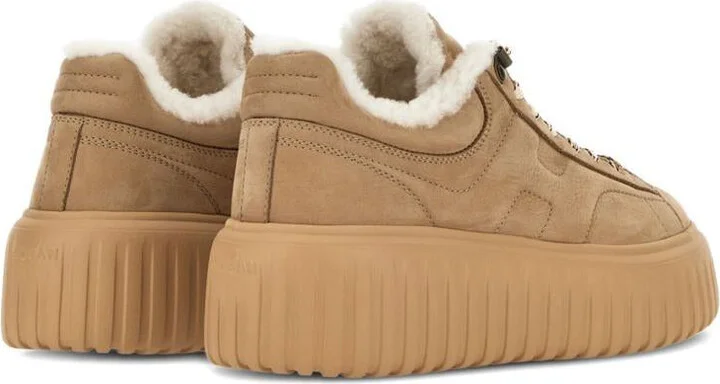 Hogan 'Rebel' Calf Leather Sneakers In Ivory - Image 2