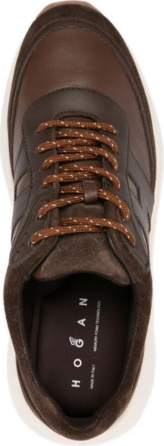 Hogan 'Rebel' Calf Leather Sneakers In Ivory - Image 3