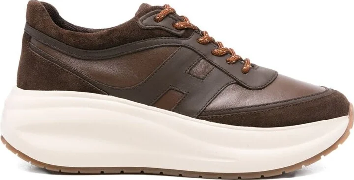 Hogan 'Rebel' Calf Leather Sneakers In Ivory