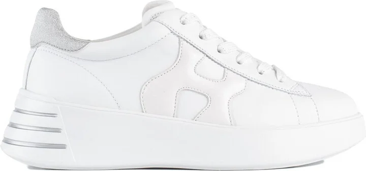 Hogan Rebel White And Silver Sneakers