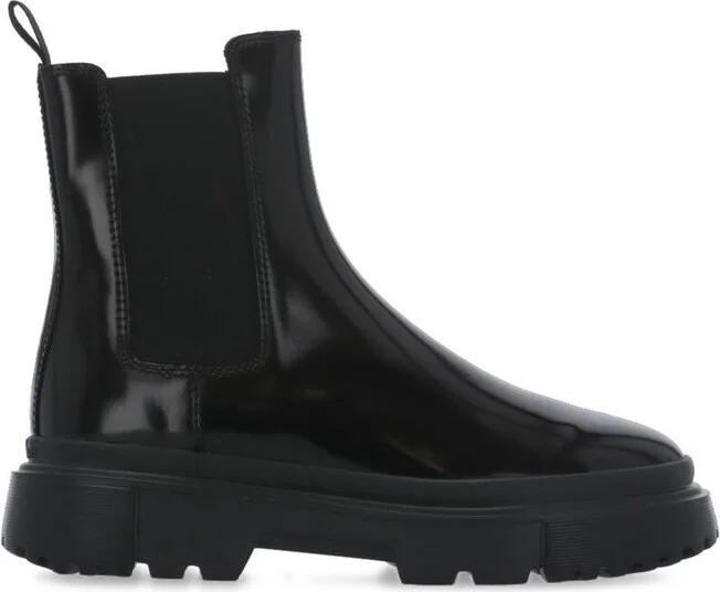Hogan Round-Toe Ankle Boots