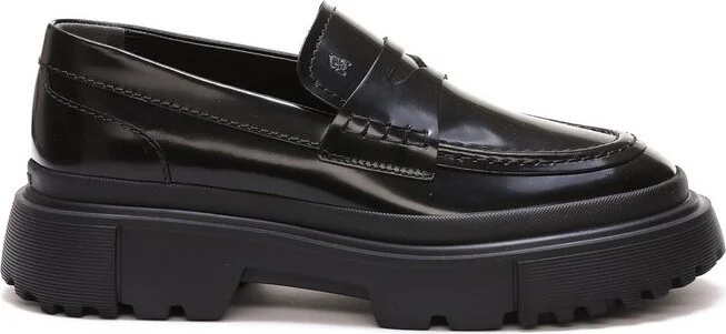 Hogan Round-Toe Chunky Loafers