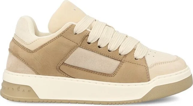 Hogan Round-Toe Lace-Up Sneakers