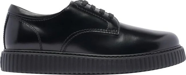 Hogan Round Toe Lace-Up Sneakers