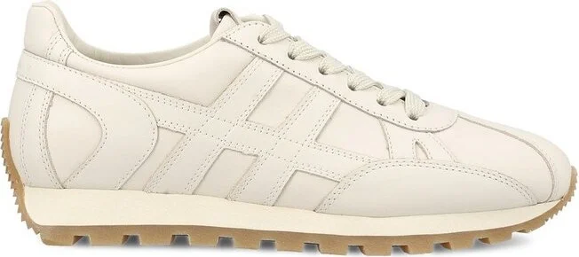 Hogan Round Toe Lace-Up Sneakers