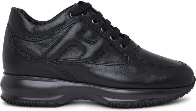 Hogan Round-Toe Lace-Up Sneakers