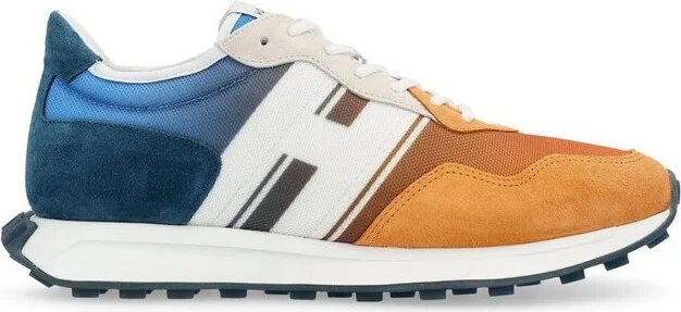 Hogan Round Toe Panelled Sneakers