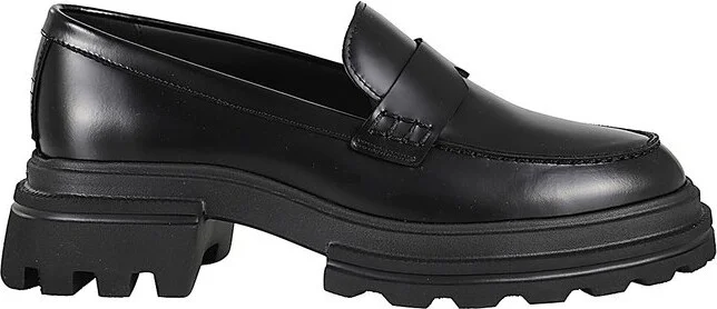 Hogan Round Toe Slip-On Loafers