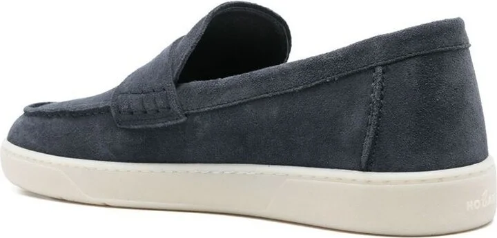 Hogan Rubber Sole Suede Loafers Shoes - Image 3
